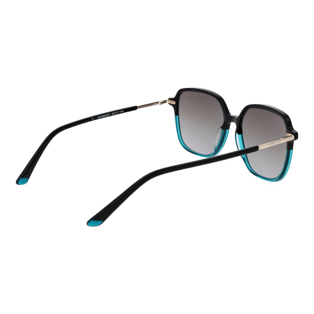 Replay Black Plastic Sunglasses