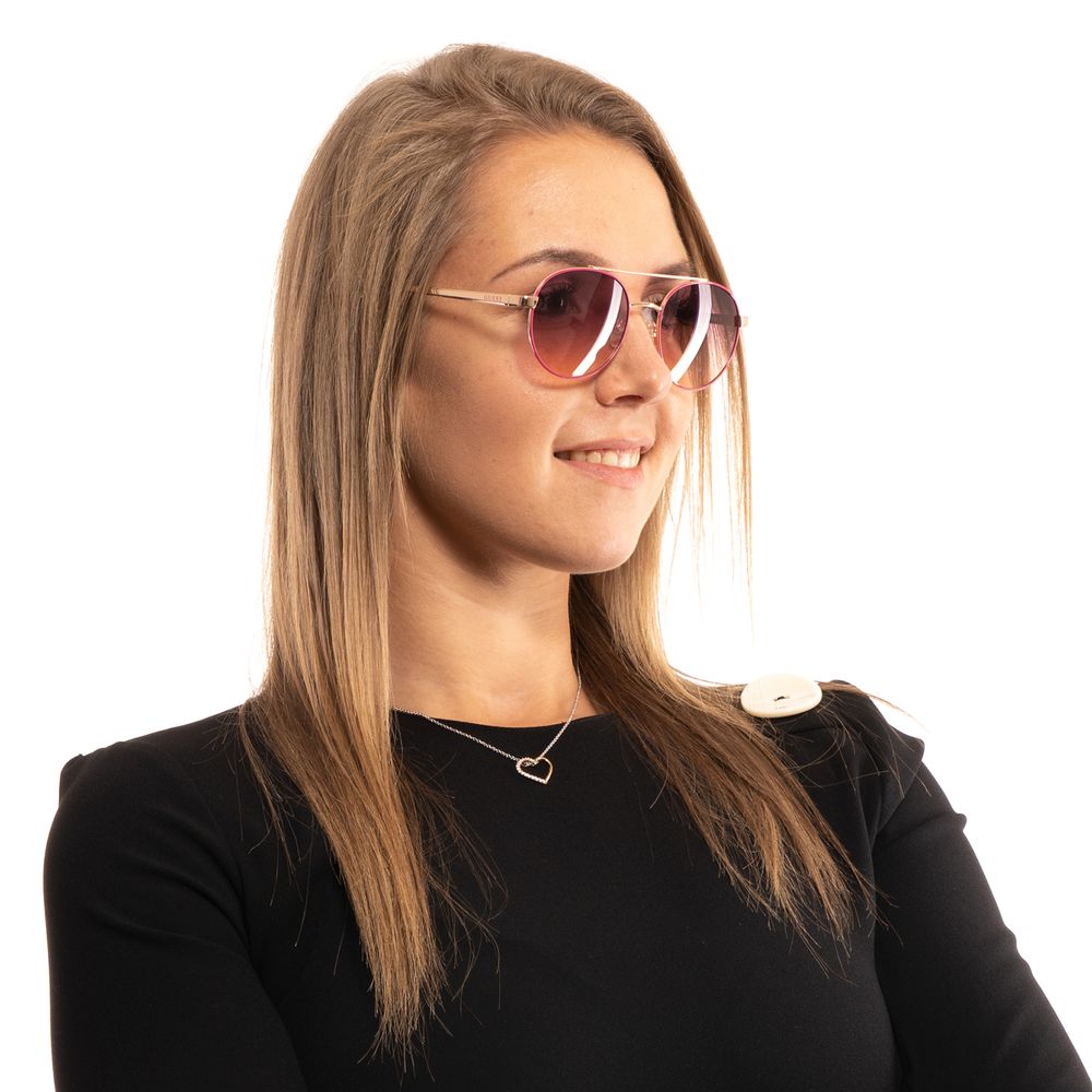 Guess Rose Gold Metal Sunglasses